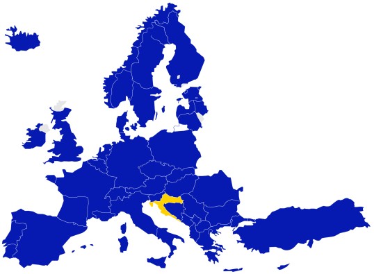 GLS Horvátország térkép