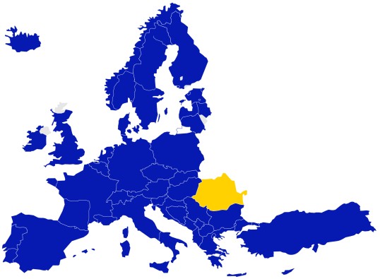 GLS Romania map