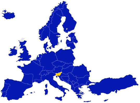 GLS Slovenia map
