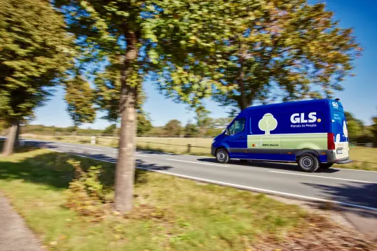 GLS Blue Electric Van