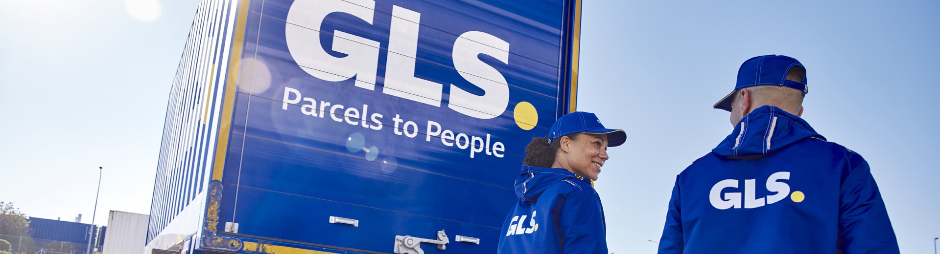 GLS couriers and truck for international shipments 