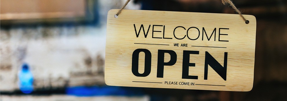 shop opening sign