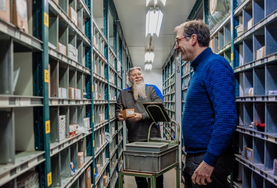 Employees De Bruin Techniek in storage